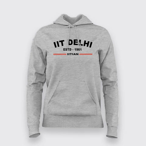 IIT Delhi Classic Hoodie ESTD 1961 - For Women