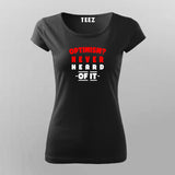 Optimism Never T-shirt For Women
