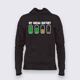 Social Battery T-Shirt for Women – Drained Around People