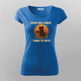 Cat Coffee Sunrise T-shirt for Women