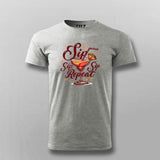 Sip Repeat T-Shirt for Men – Cocktail Lover Tee Online India
