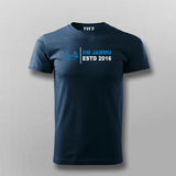 IIM Jammu short-sleeved navy T-shirt with institute crest ESTD 2016