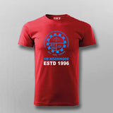 Red round-neck t-shirt featuring IIM Kozhikode's emblem, ESTD 1996