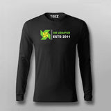 IIM Udaipur Full sleeve black tshirt printed with ESTD 2011 in Green and yellow