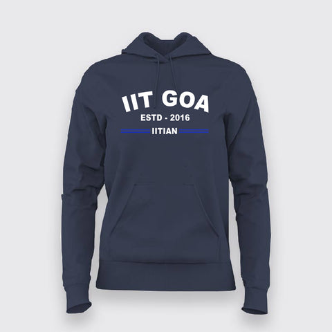 IIT Goa ESTD 2016 Women's Trendy Hoodie