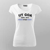 IIT Goa ESTD 2016 Women's Trendy T-Shirt