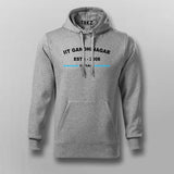 Grey cotton hoodie featuring 'IIT Gandhinagar ESTD 2008 IITIAN' logo in black