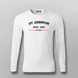 Long-sleeved white T-shirt with 'IIT Jodhpur ESTD 2008' and 'IITian' printed in bold, emphasizing the institute's founding year