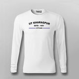 White full sleeve cotton T-shirt with 'IIT Kharagpur ESTD 1951' and 'IITian' in bold, black lettering