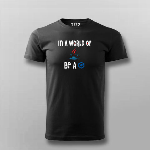 In A World Of Java Be A C++ - Men's Programming Tee by Teez