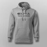 Grey IQVIA cotton hoodie for women with snug fit, crafted by Teez