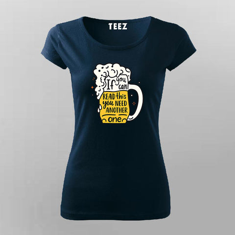 Funny Beer T-shirt For Women