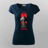 Lewis Hamilton Ferrari F1 T-shirt For Women