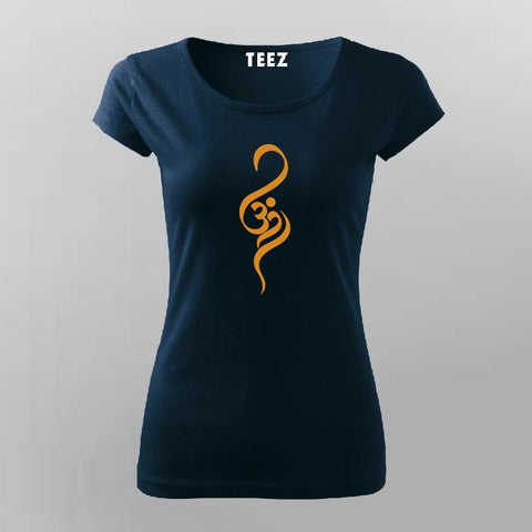 Lord Shiva Om Trishul Sanskrit T-Shirt for Women