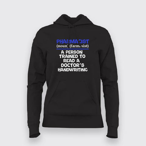 Pharmacist Definition' Hoodie | A Tribute to Pharmacy Pros