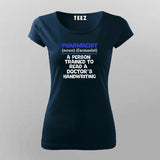 Pharmacist Definition' Shirt | A Tribute to Pharmacy Pros