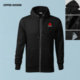 Red-Hat-black-zipper-hoodie