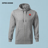 Red-Hat-grey-zipper-hoodie