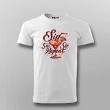 Sip Repeat T-Shirt for Men – Cocktail Lover Tee Online India