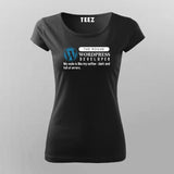 WordPress Funny Coding Quote T-Shirt For Women