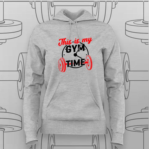 This Is My Gym Time Hoodie For Women – Perfect for Fitness Enthusiasts