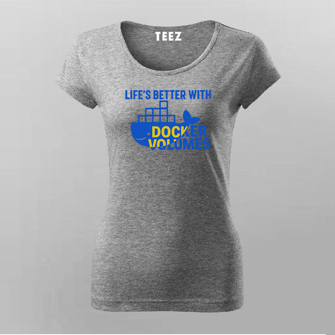 Docker Volumes DevOps Life – T-Shirt for Women