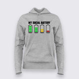Social Battery T-Shirt for Women – Drained Around People