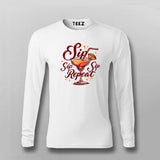 Sip Repeat T-Shirt for Men – Cocktail Lover Tee Online India
