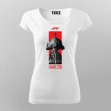 Lewis Hamilton Ferrari F1 T-shirt For Women