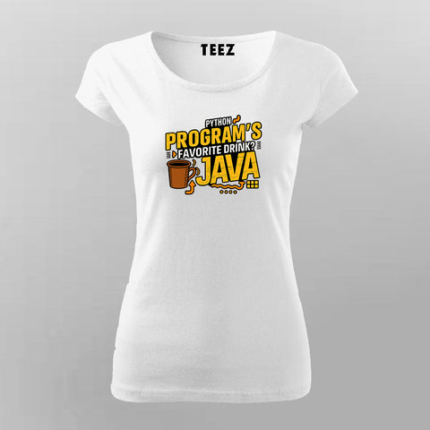 Funny Python Java T-shirt For Women