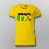 Social Battery T-Shirt for Women – Drained Around People