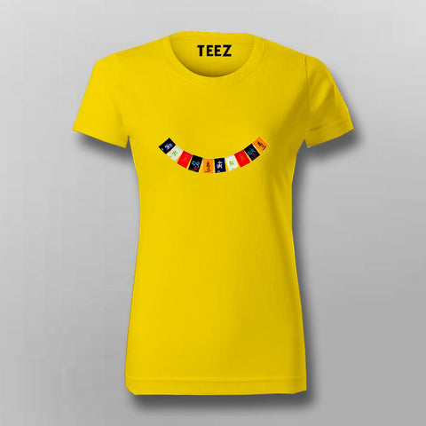 Ladakh Tibetan Prayer Flags Spiritual T-shirt For Women