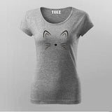 Cute Cat Face Meow T-Shirt for Cat Lovers