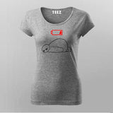 Low Battery Funny  T-Shirt For Women Online India
