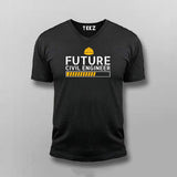 Future Civil Engineer V-Neck T-Shirt For Men India