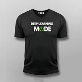 Deep Learning Mode V Neck  T-Shirt For Men Online India