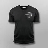 Wipro Chest Logo V- Neck T-shirt For Men
