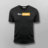 Developer Essential V-Neck  T-Shirt For Men Online