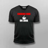 Coders Run On Java T-Shirt For Men