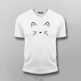 Cat Face Meow Graphic Tee for Cat Lovers