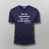 I'm Not A Superstitious But I'm A Little Stitious  T-Shirt For Men