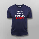 Squat Bench Deadlift Repeat T-Shirt For Men