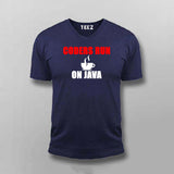 Coders Run On Java v neck t-shirt java