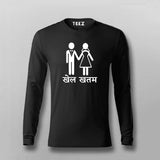 Khel Khatm Game Over Funny Hindi Full Sleeve T-shirt For Men Online India 