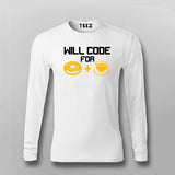 Will Code For Donut & Coffee Men's Tee