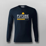 Future Civil Engineer Full Sleeve T-Shirt For Men Online