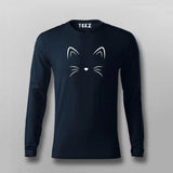 Cat Face Meow Graphic Tee for Cat Lovers