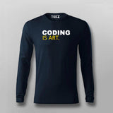 Coding Is Art Programmer T- Shirt For Men India