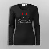 Low Battery Funny  T-Shirt For Women