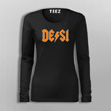 DESI Logo Full Sleeve T-Shirt For Women